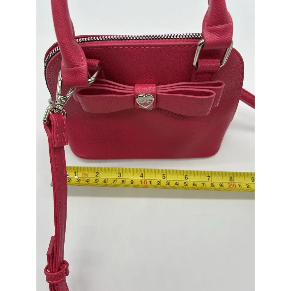 Betsey Johnson Women's Mini Dome Satchel Bag Hot Pink Floral Lining